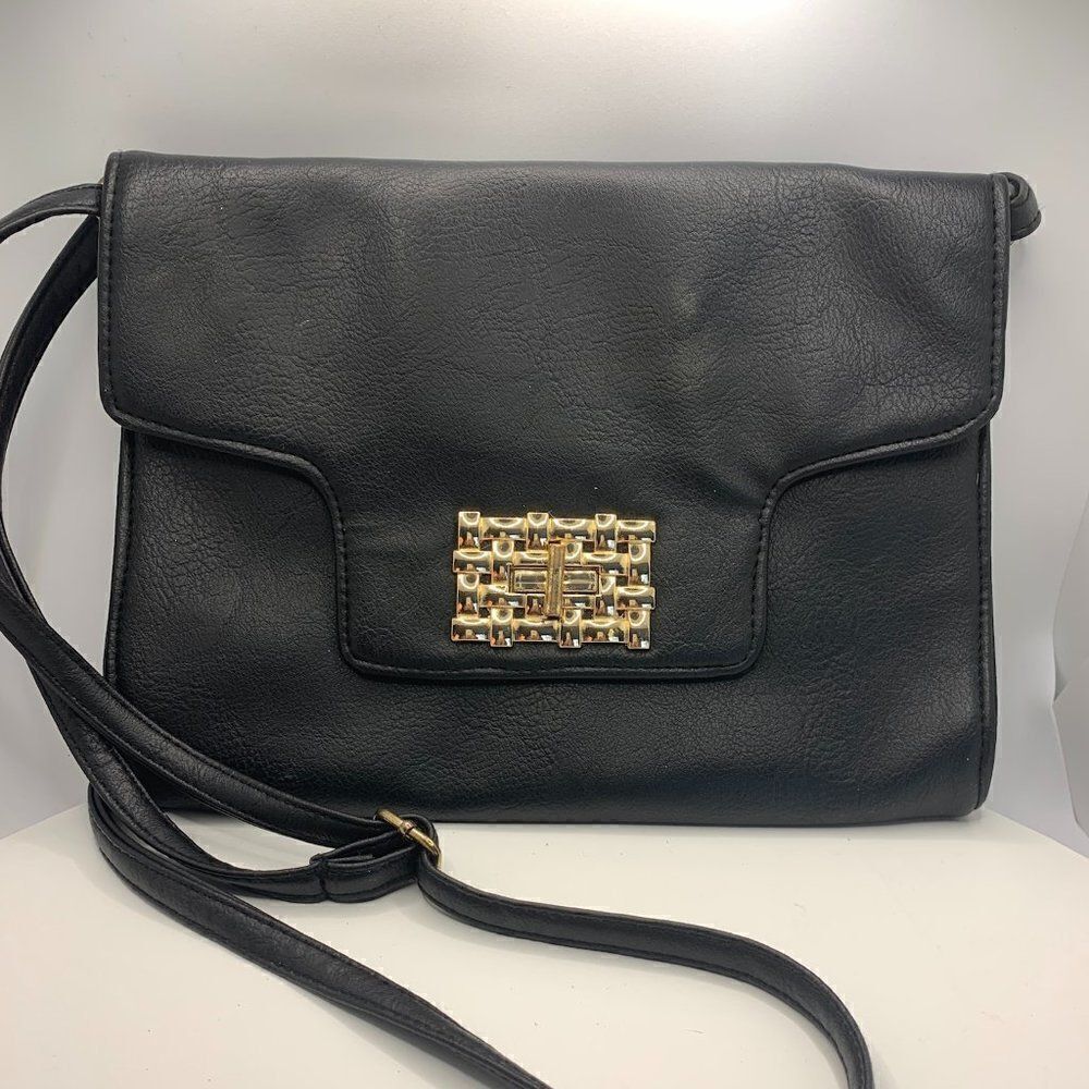 Rampage Black and Gold Shoulder Purse
